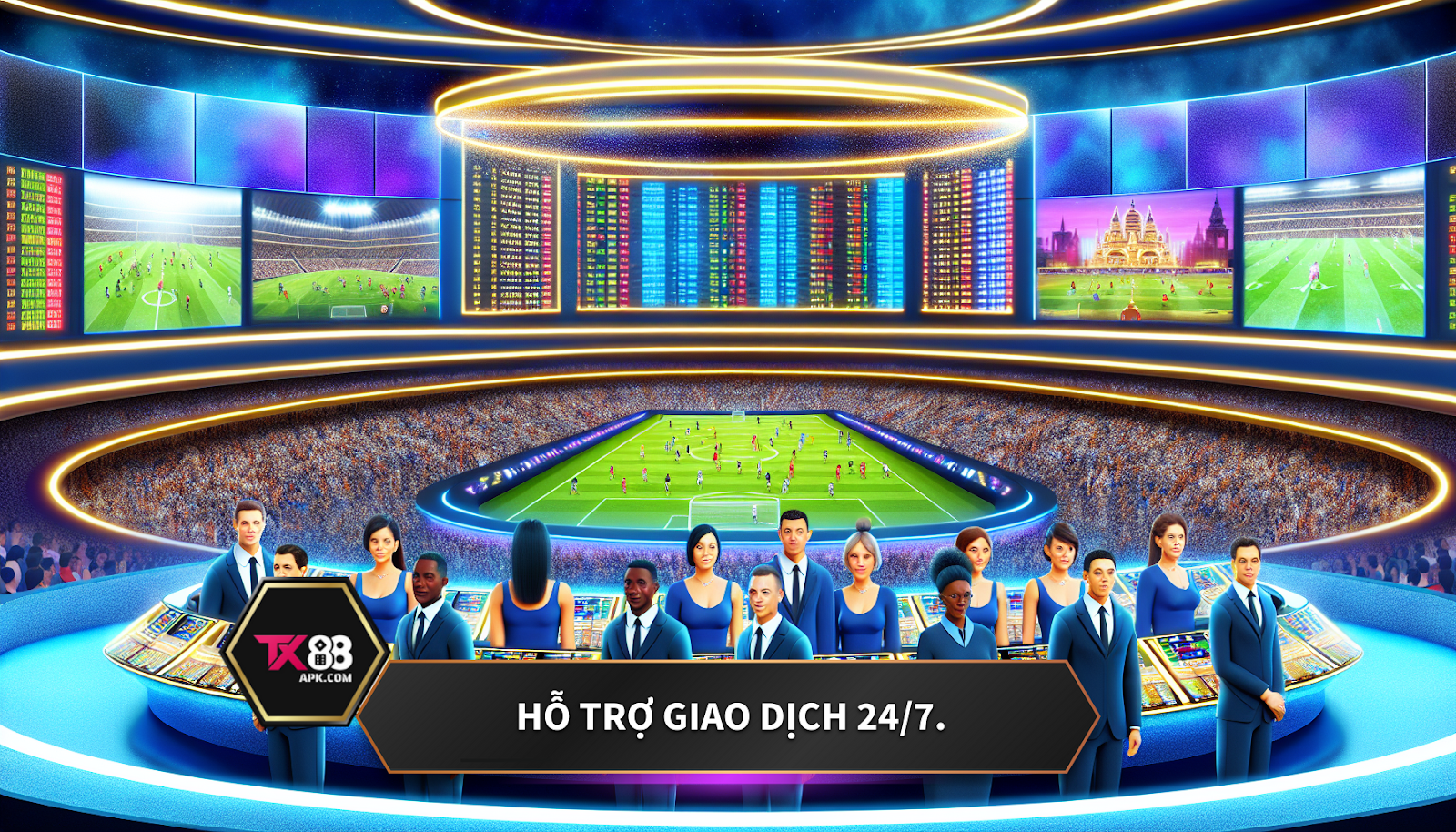 Hỗ trợ giao dịch 24/7.